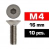 Tornillo avellanado 4x16 mm x10 uds.